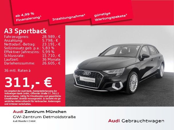 Audi A3 40 TFSIe S tronic Sportback Advanced 150 kW image number 3