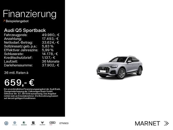 Audi Q5 40 TFSI quattro Sportback Advanced 150 kW image number 5