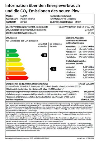 Cupra Formentor 1.4 e-HYBRID DSG VZ 180 kW image number 27