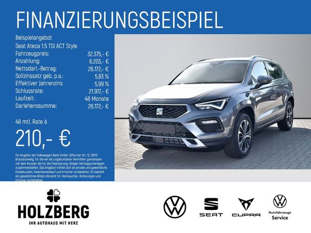 Seat Ateca 1.5 TSI ACT Style 110 kW image number 6