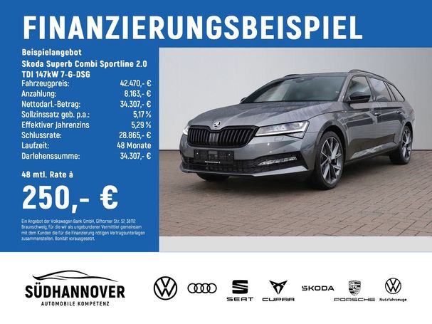 Skoda Superb Combi 2.0 TDI SportLine DSG 147 kW image number 6