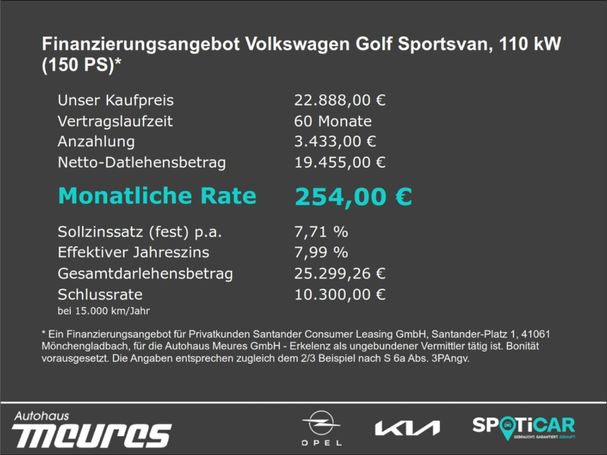 Volkswagen Golf Sportsvan DSG 110 kW image number 5