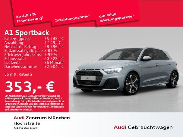 Audi A1 35 TFSI S tronic S-line Sportback 110 kW image number 2