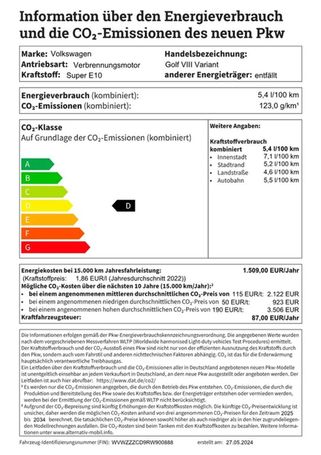 Volkswagen Golf 1.5 eTSI Style DSG 110 kW image number 13