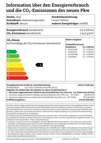 Opel Corsa 55 kW image number 17