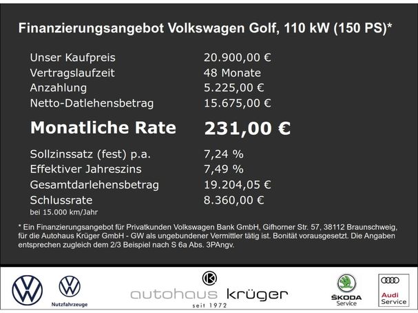 Volkswagen Golf 1.5 TSI DSG Highline 110 kW image number 5