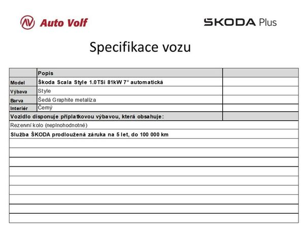 Skoda Scala 1.0 TSI Style 81 kW image number 5