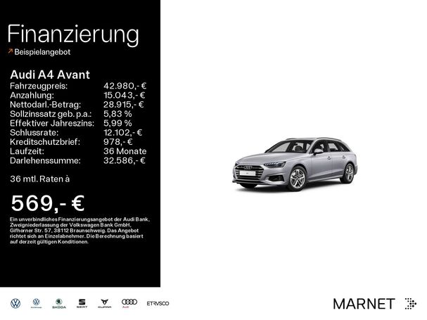 Audi A4 40 TDI Avant Advanced 150 kW image number 8