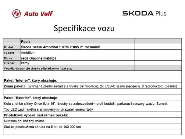 Skoda Scala 1.0 TSI Ambition 81 kW image number 5