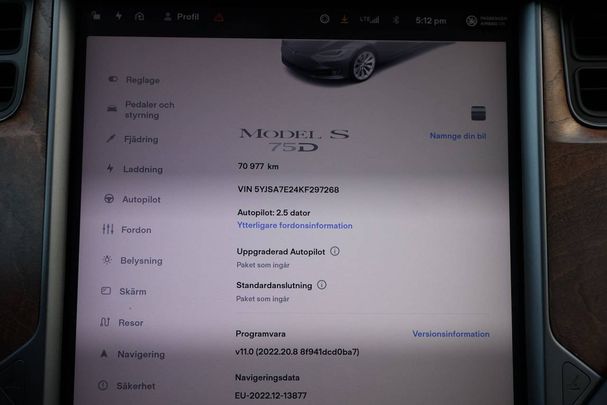 Tesla Model S 75D AWD 386 kW image number 21