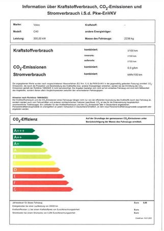 Volvo C40 Recharge Twin Motor AWD Ultimate 300 kW image number 4