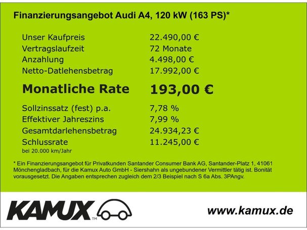 Audi A4 35 TDI S tronic Avant Advanced 120 kW image number 10