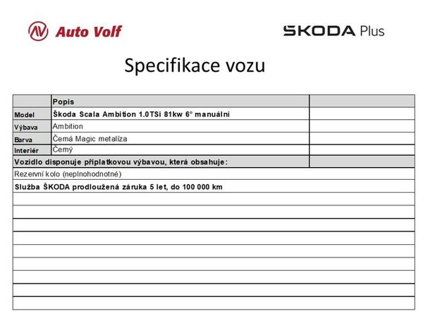 Skoda Scala 1.0 TSI Ambition 81 kW image number 22