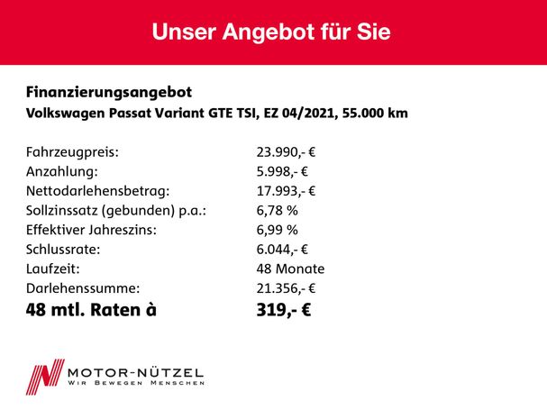 Volkswagen Passat GTE DSG 160 kW image number 18