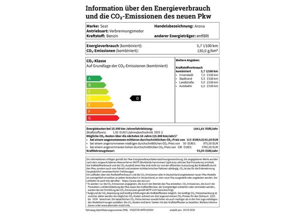 Seat Arona 1.0 TSI DSG 85 kW image number 10