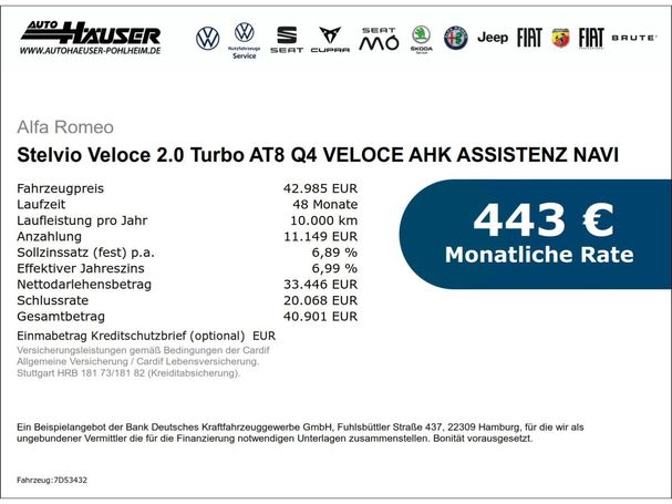 Alfa Romeo Stelvio 2.0 Turbo 206 kW image number 5