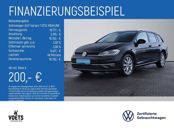 Volkswagen Golf Variant 1.5 TSI Highline DSG 110 kW image number 5