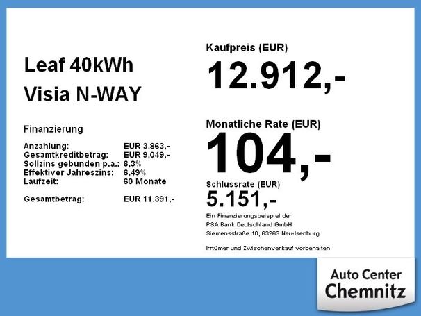 Nissan Leaf 40 kWh 110 kW image number 5