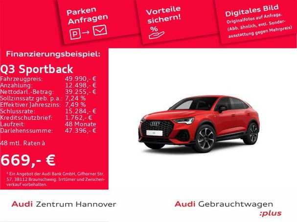 Audi Q3 35 TDI S-line Sportback 110 kW image number 1