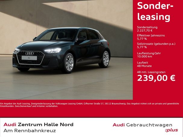 Audi A1 30 TFSI S tronic Sportback Advanced 85 kW image number 6