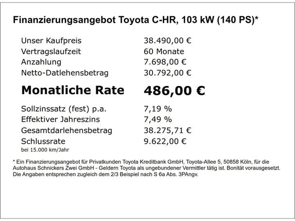 Toyota C-HR 103 kW image number 6