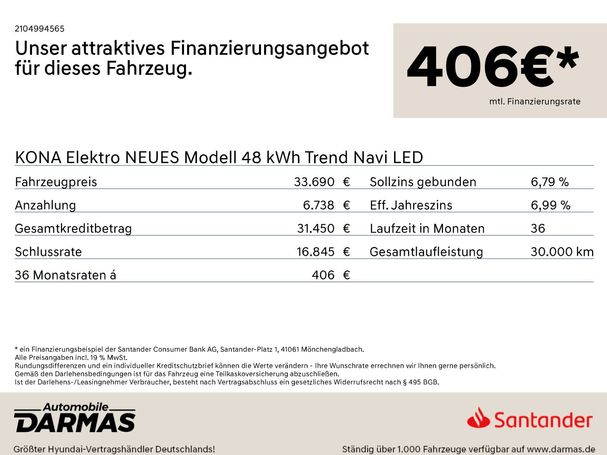 Hyundai Kona 48 kWh Trend 115 kW image number 5