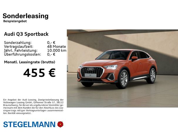 Audi Q3 45 TFSIe S tronic S-line Sportback 180 kW image number 5