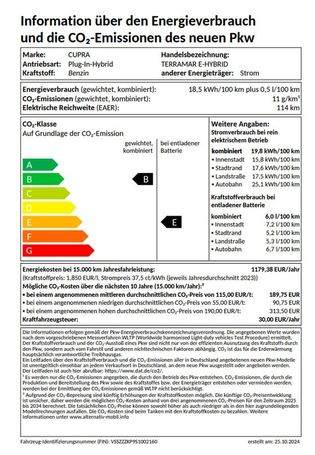 Cupra Terramar 1.5 e-Hybrid VZ DSG 200 kW image number 26