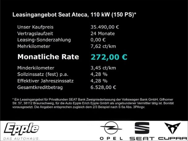 Seat Ateca 1.5 TSI DSG Style 110 kW image number 4