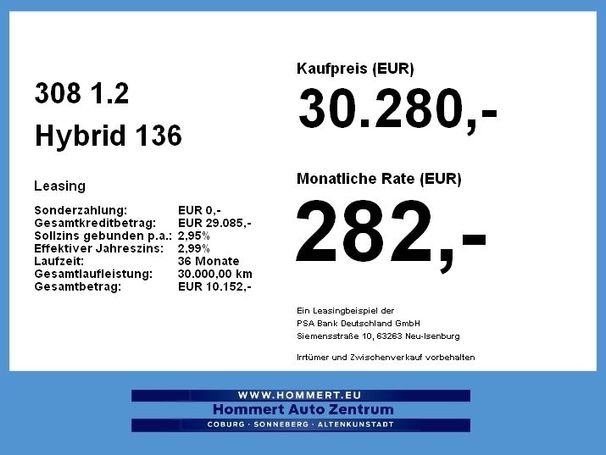 Peugeot 308 1.2 Hybrid 136 Active 100 kW image number 4