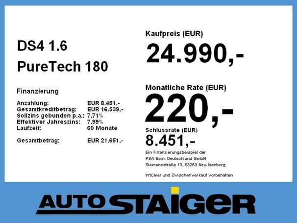 DS Automobiles 4 PureTech 180 Performance Line 133 kW image number 5