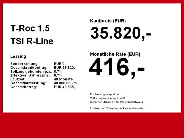 Volkswagen T-Roc 1.5 TSI R-Line DSG 110 kW image number 6