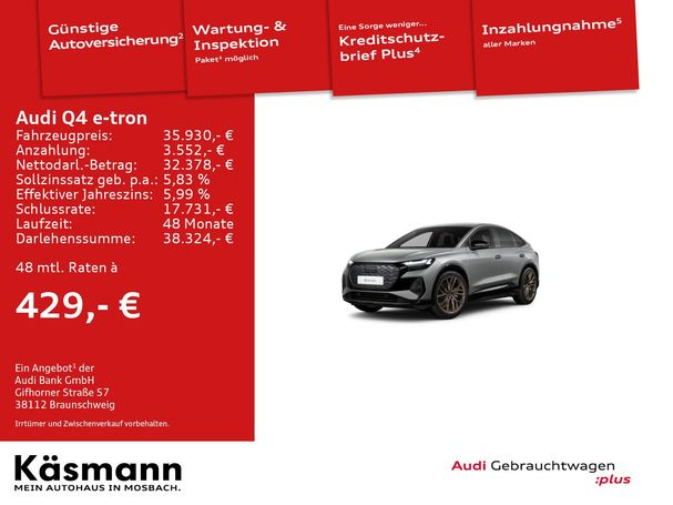 Audi Q4 35 e-tron S-line Sportback 125 kW image number 3