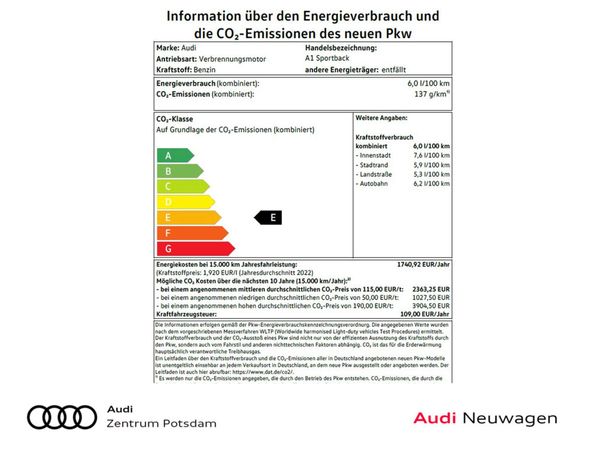 Audi A1 25 TFSI Sportback 70 kW image number 4