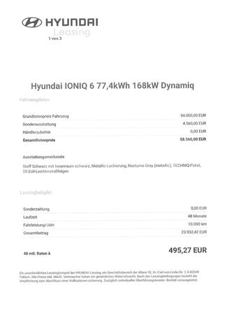 Hyundai Ioniq 6 168 kW image number 9