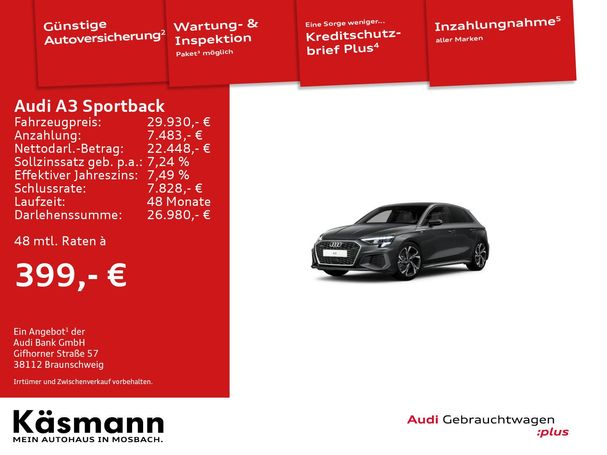 Audi A3 40 TFSI S-line Sportback 140 kW image number 5