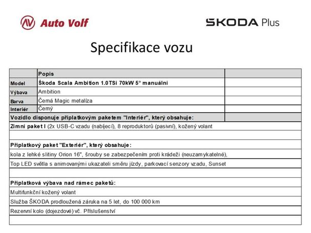 Skoda Scala 1.0 TSI Ambition 70 kW image number 5