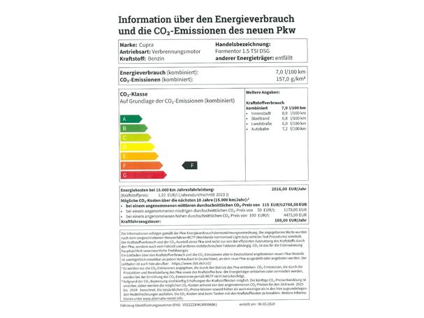 Cupra Formentor 1.5 TSI DSG 110 kW image number 27