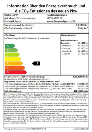 Cupra Leon Sportstourer 1.5 eTSI DSG 110 kW image number 19