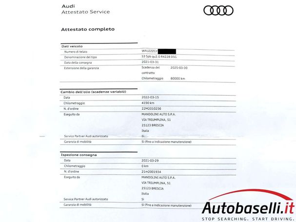 Audi S3 2.0 TFSI quattro S tronic Sportback 228 kW image number 6