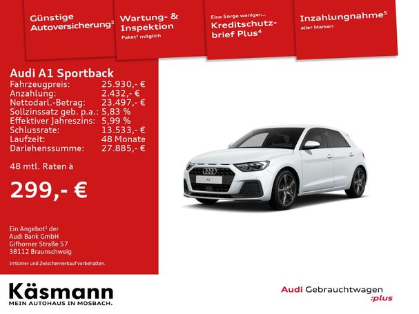 Audi A1 30 TFSI S-line Sportback Advanced 85 kW image number 5