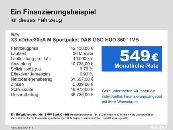 BMW X3 xDrive30e M Sportpaket 215 kW image number 13