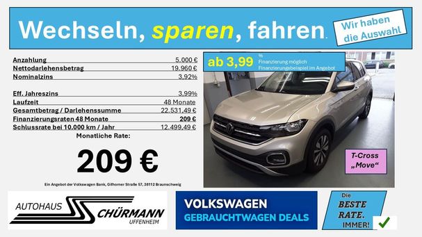 Volkswagen T-Cross 1.0 TSI Move 81 kW image number 7