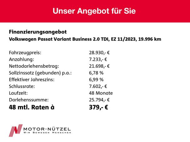 Volkswagen Passat Variant 2.0 TDI Business DSG 110 kW image number 2