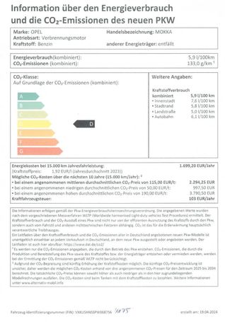 Opel Mokka GS 96 kW image number 15