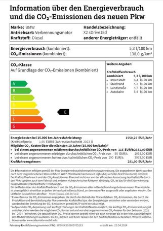 BMW X2 sDrive18d 110 kW image number 12