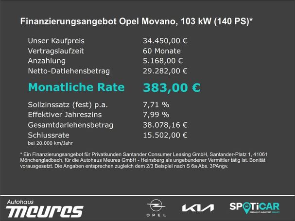 Opel Movano L4 103 kW image number 5