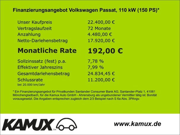 Volkswagen Passat Variant 2.0 TDI Business DSG 110 kW image number 12