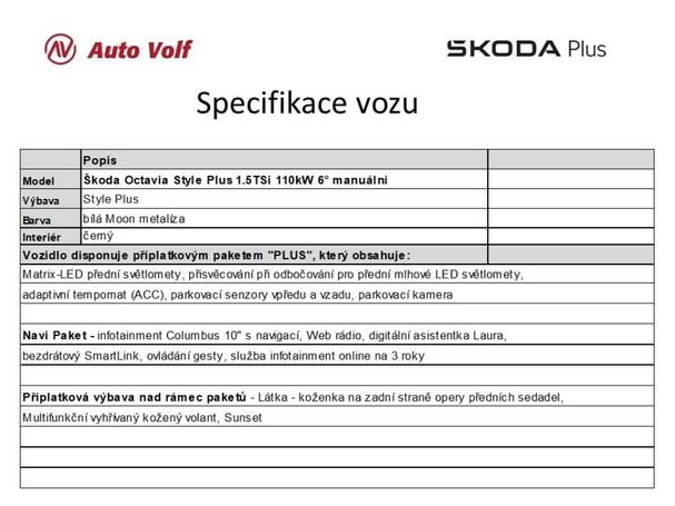 Skoda Octavia 1.5 TSI Style 110 kW image number 5