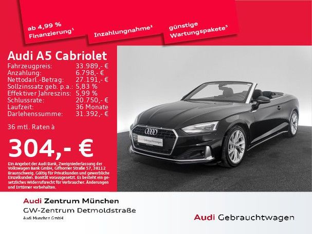 Audi A5 40 TFSI S tronic Cabrio 150 kW image number 3